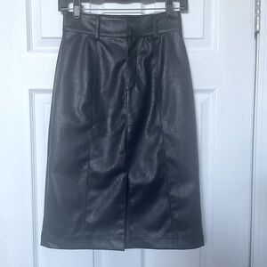 Faux Leather Pencil Skirt